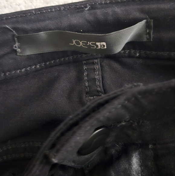 JOE'S 55 Skinny Ankle Faux Leather Jeans w/belt - Picture 4 of 9